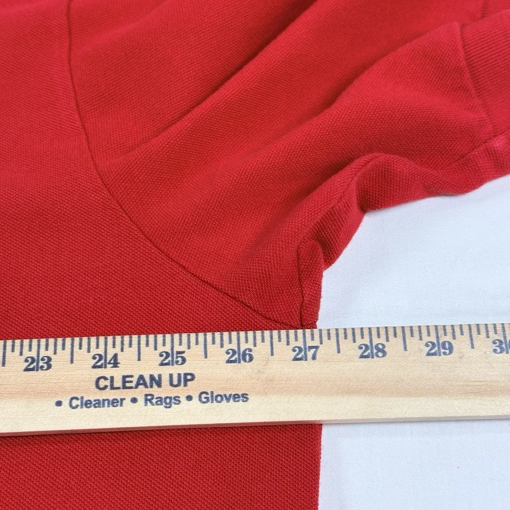 Polo Ralph Lauren Big Pony Polo Shirt Red Blue Size 2XLT Tall Mesh Pony Rugby